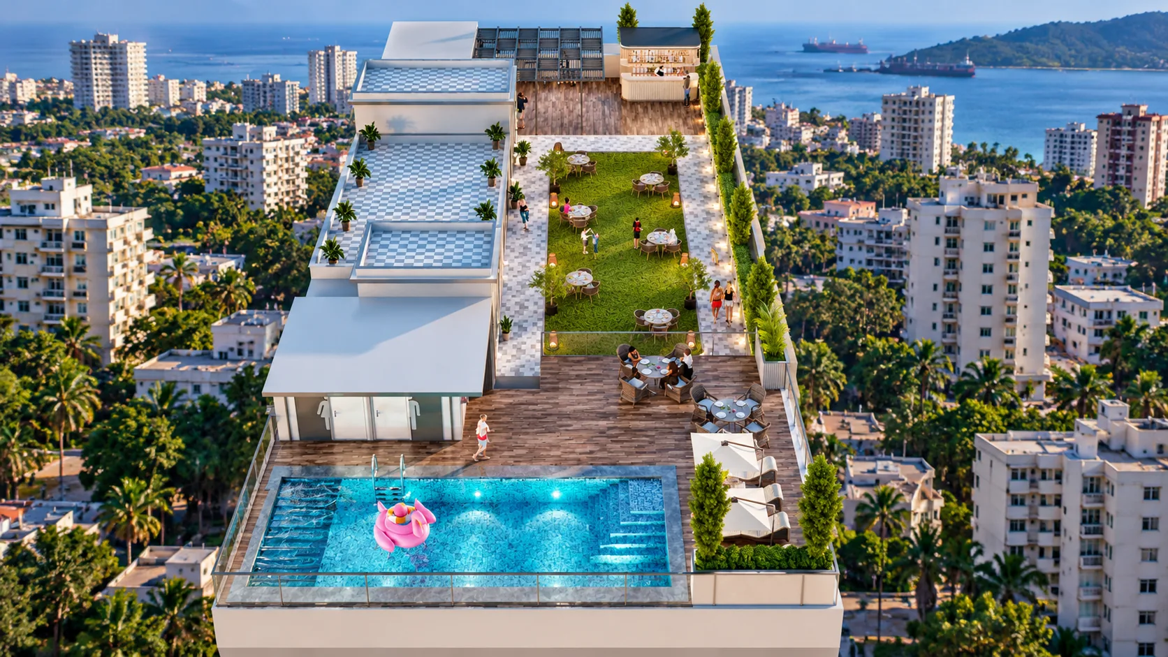 Terrasse sur le toit
