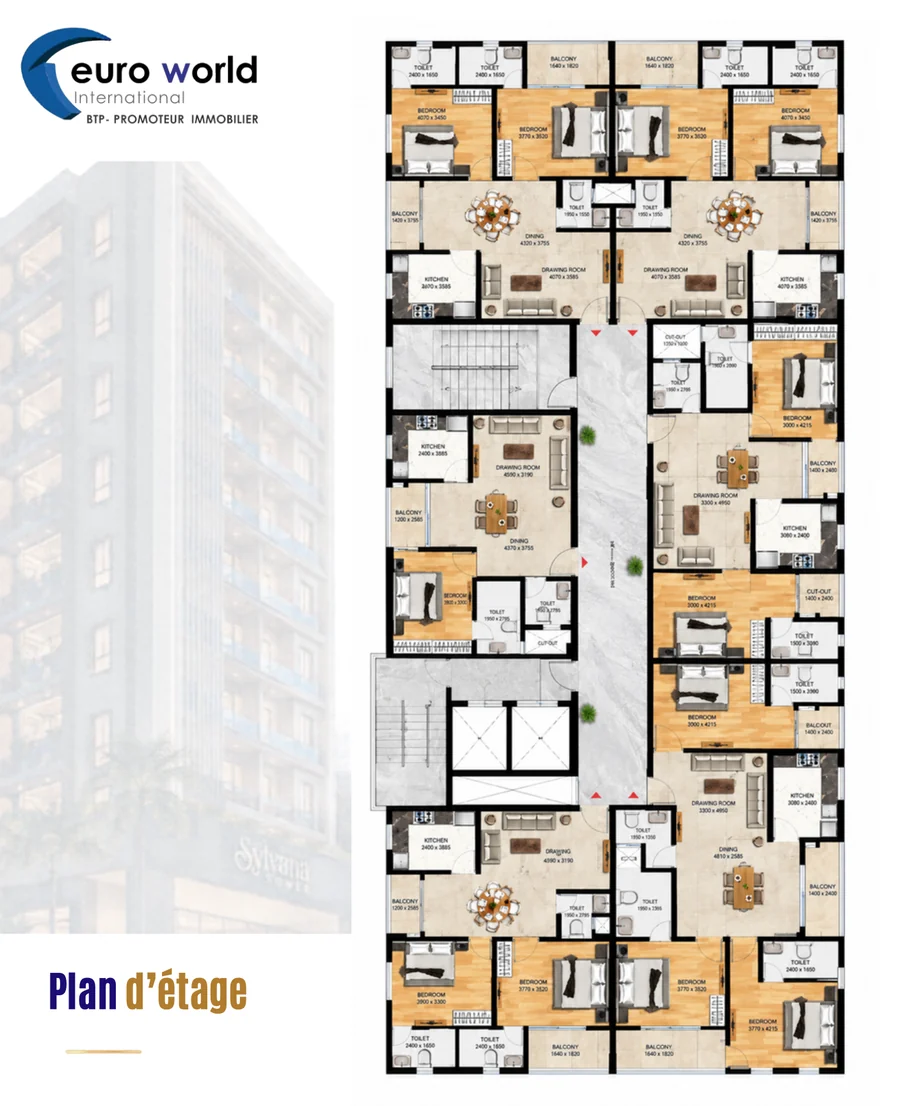 Plan d'étage de Sylvana Tower